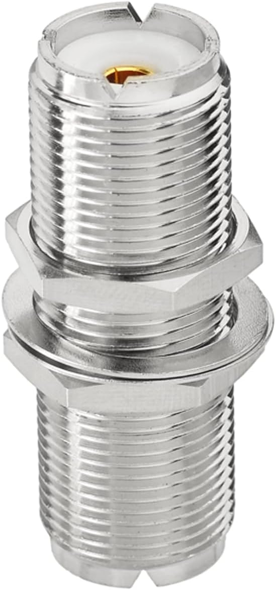 Bingfu Anti Rust Mobile Ham Radio Antenna U Bolt Mount Bracket with SO239 to SO239 Adapter for Ham UHF VHF CB Truck Antennas - Strong Durable Bracket