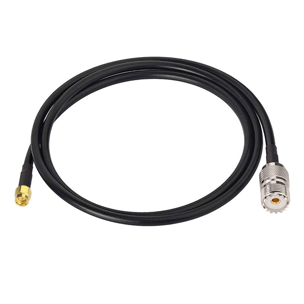 BINGFU Ham Radio Antenna Adapter SMA Male to UHF SO239 Female RG58 Coaxial Jumper Cable 1m 3 feet for Handheld Marine VHF/Two Way Radio RTL SDR Receiver Portable VNA Vector Network Analyzer