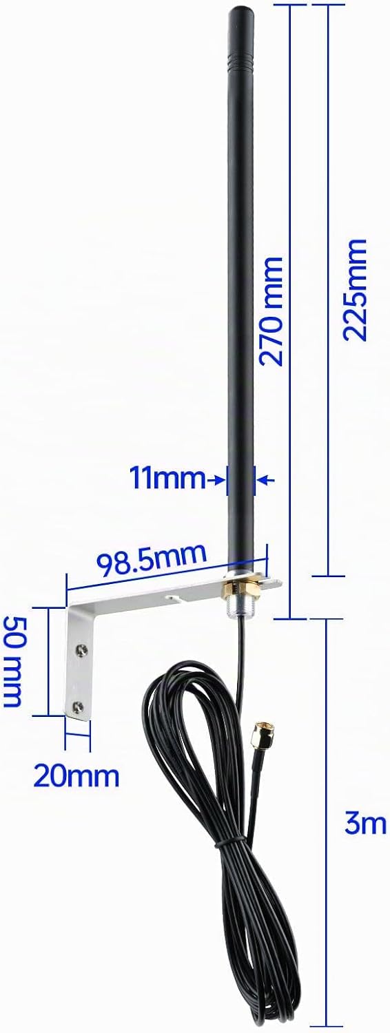 Bingfu 4G LTE Outdoor Antenne, 5dBi, Omnidirektional, SMA Stecker, 3m Kabel