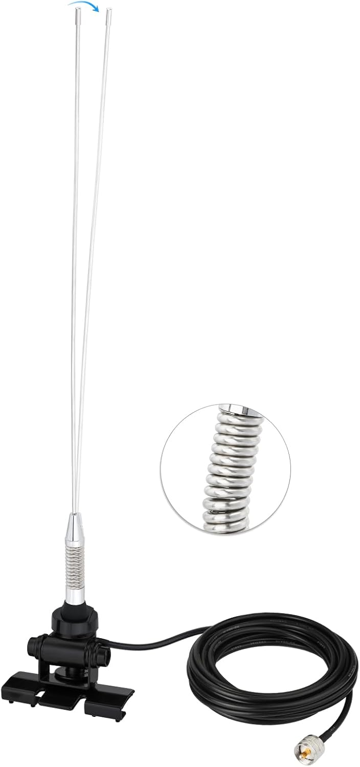 Bingfu Dualband VHF/UHF Mobilantenne, 54cm Fahrzeugantenne, PL259-Stecker