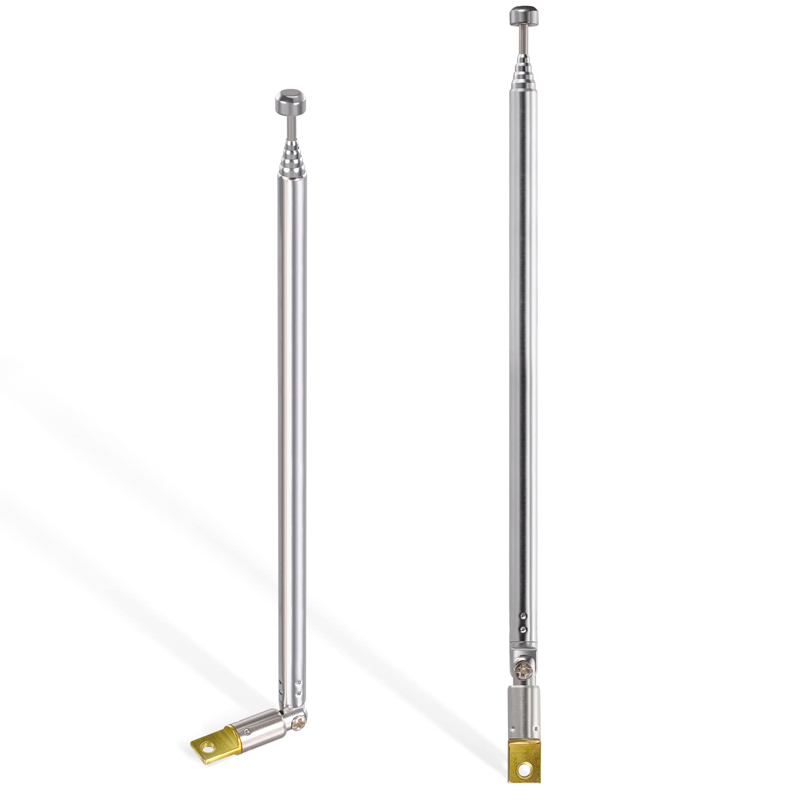 FM UKW Tragbare Radio Antenne Ersatz 7-Sections 74cm Teleskopantenne 4 Kit Kompatibel mit TV ATSC DVB-T DVB-T2 Tragbarem Innenradio Bluetooth-Stereoempfänger AV-Audio Vedio-Heimkinoempfänger
