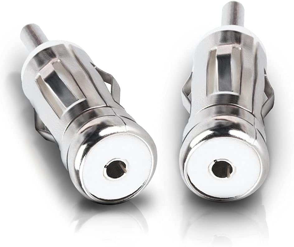 BINGFU Autoradio-Antennenadapter ISO Buchse auf DIN Stecker, 2 Stück Kompatibel mit Fahrzeug Autoradio Radio Head Unit Stereoempfänger