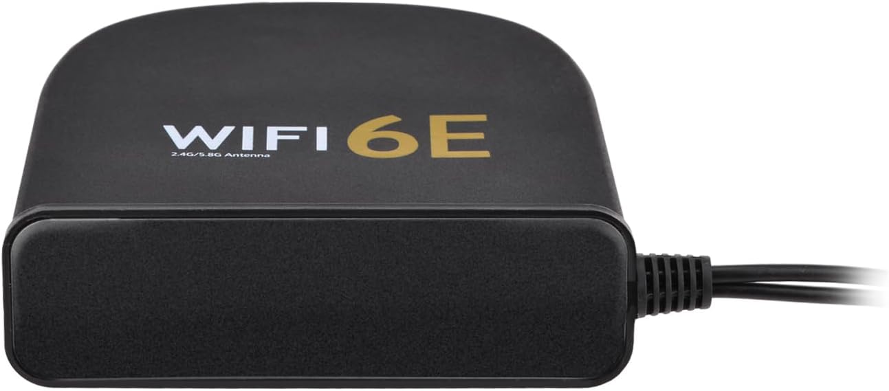 Bingfu WiFi 6E Antenna Tri-Band 2.4GHz 5GHz 6GHz MIMO RP-SMA Male Magnetic Base 8dBi Antenna with 6.5ft Cable for WiFi Router Wireless Network Card PC Motherboard PCI PCIe Card Security IP Camera