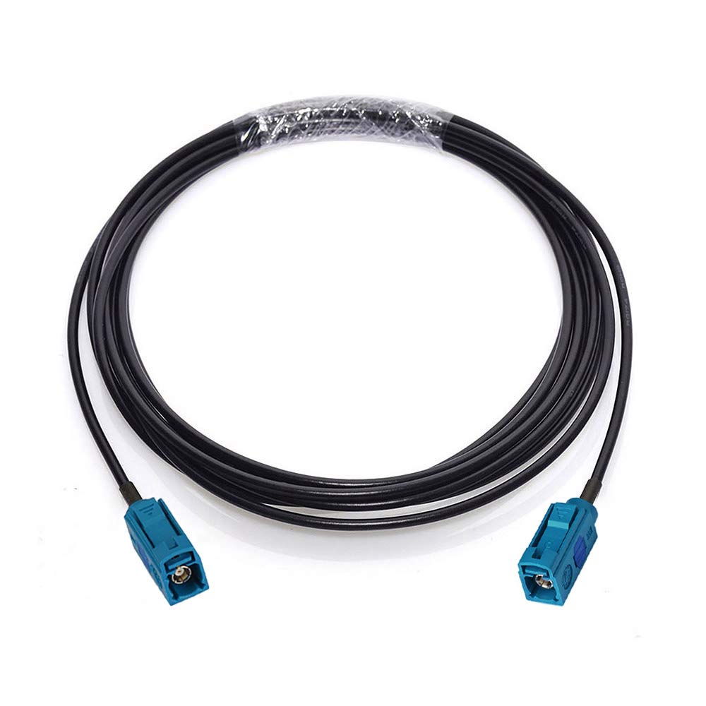 Fakra Z Buchse auf Fakra Z Stecker Auto Antennen Verlängerungskabel 5m für Autoradio Android Head Unit GPS Navigation FM AM Radio Sirius XM Satellitenradio 4G LTE TEL Telematik Bluetooth Modul