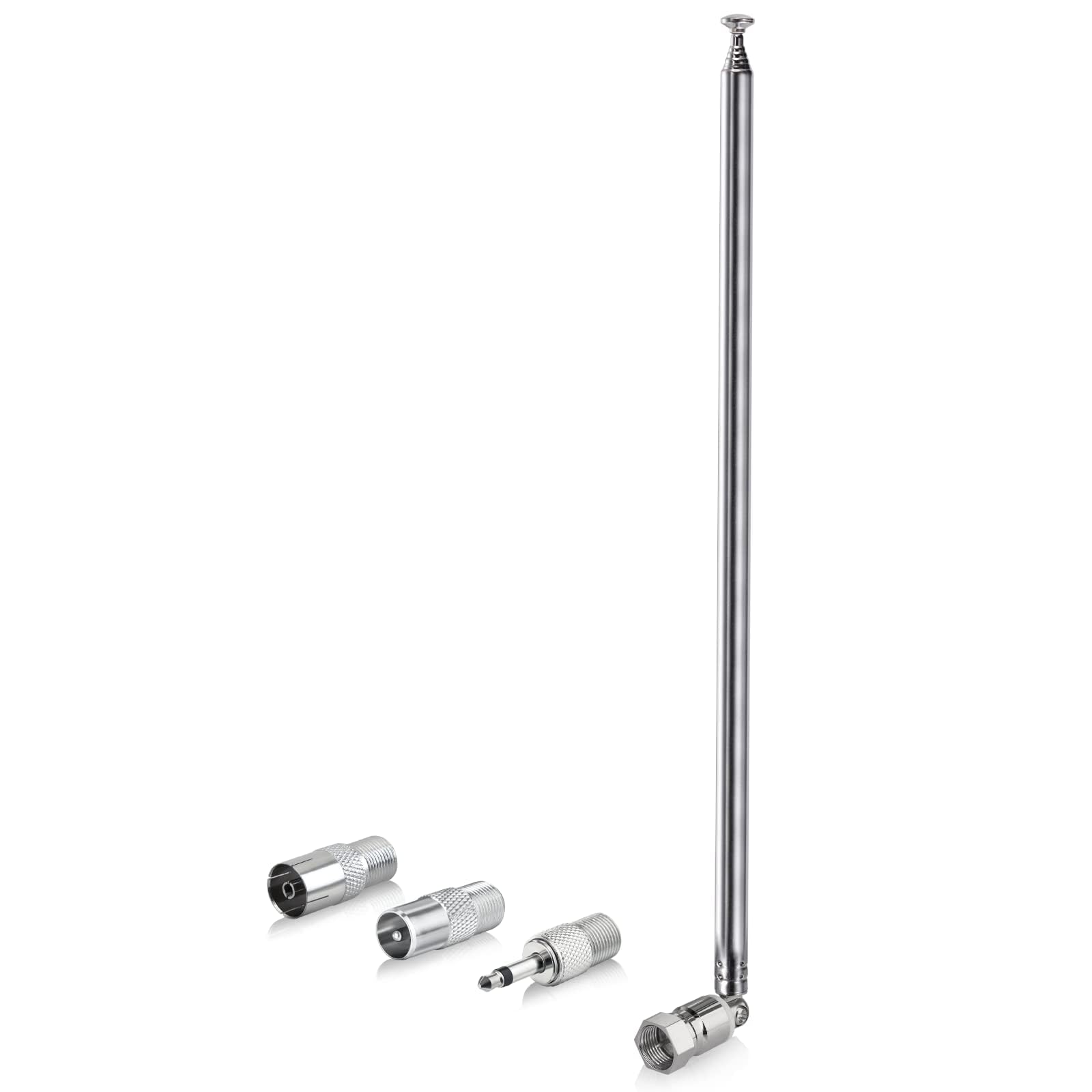 FM UKW Radio Antenne 50cm 6 Abschnitte Teleskopantenne Ersatz Kompatibel mit Yamaha Denon Pionier Marantz Bose Wave Musiksystem Bluetooth-Stereo-Innenempfänger Audio-Radio-AV-Empfänger