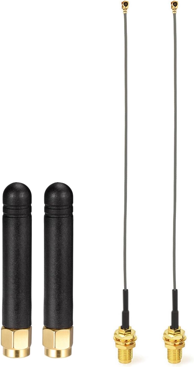 Bingfu Short WiFi Bluetooth Antenna with Cable 2-Pack for Meshtastic ESP32 Development Board ESP32-S3 Chip Mesh Tastic WiFi Gateway Node Wireless Module