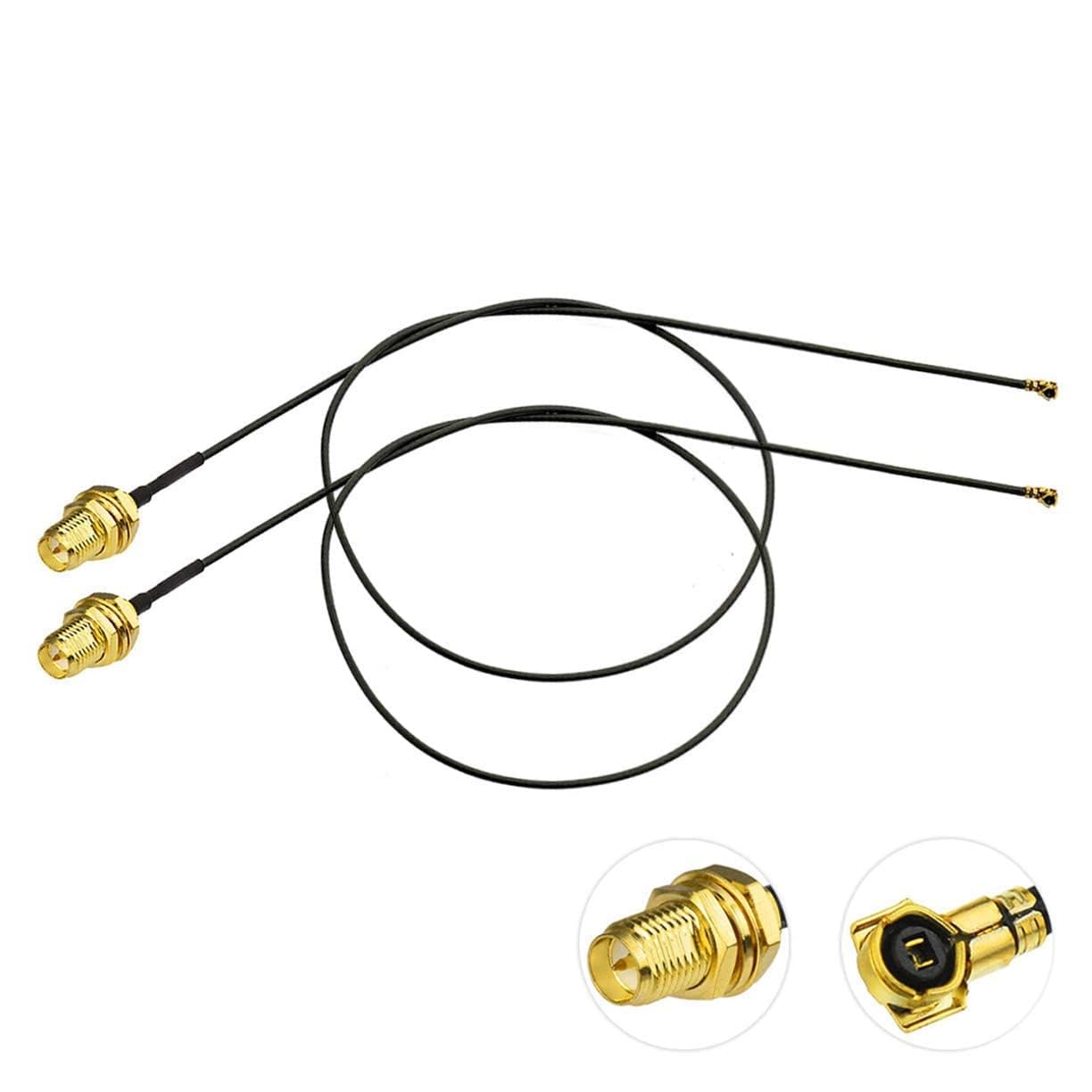 BINGFU Bulkhead Mount WiFi Antenna Cable 30cm 12 inch 2-Pack for Intel AX200NGW 8265AC 8265NGW 7265AC 9560AC M.2 NGFF Interface Wireless Network Card WiFi Adapter