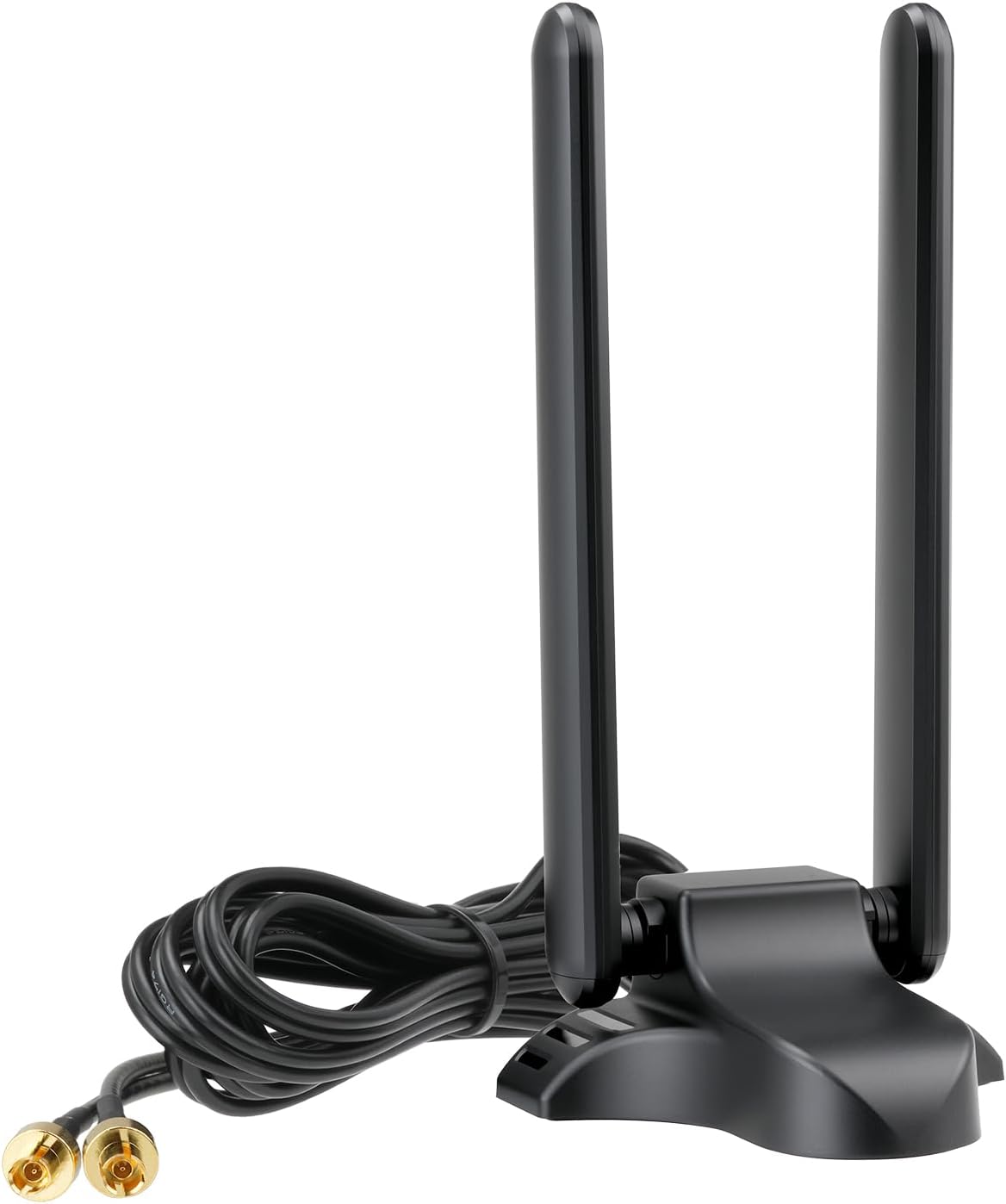 Bingfu WiFi 7 / 6E Antenne Tri-Band WLAN Antenne mit Magnetfuß, 2m Kabel