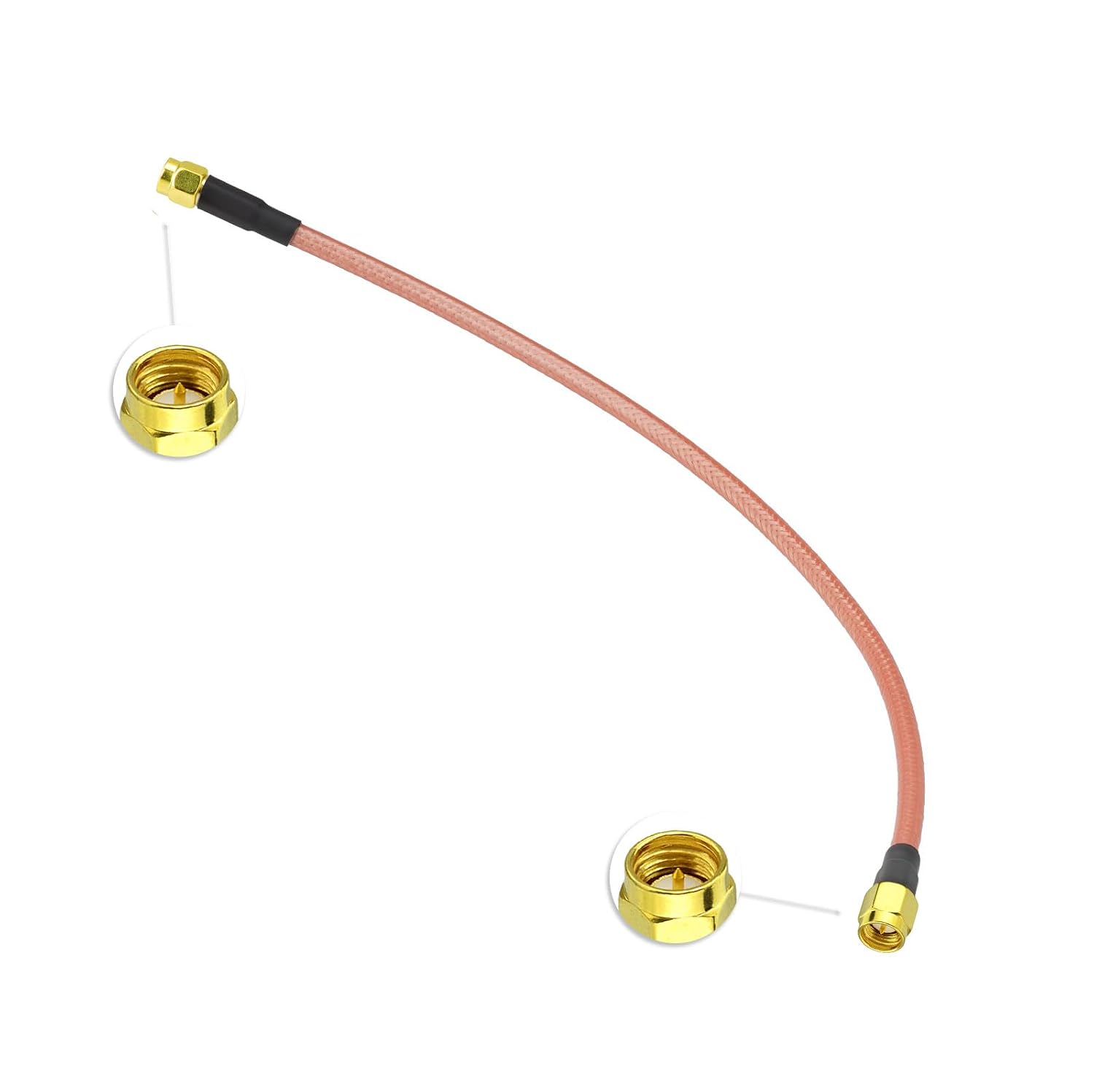 BINGFU SMA Kabel, 30cm SMA-Stecker auf Stecker RG400 Verlängerungskabel