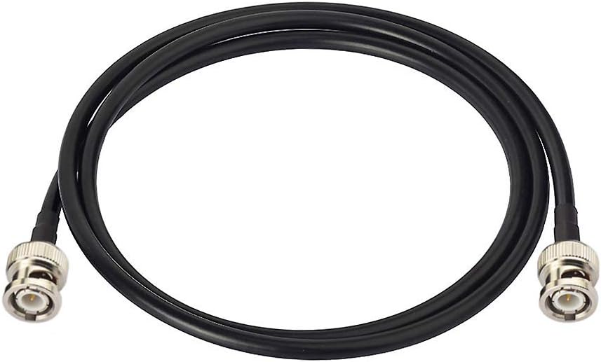 Bingfu BNC Male to BNC Male RG58 50 Ohm Coaxial Jumper Cable 1m 3 feet for CB Radio Amateur Mobile Ham Radio Police Scanner Patch Panel Rack Mount Oscilloscope Scope Signal Function Generator