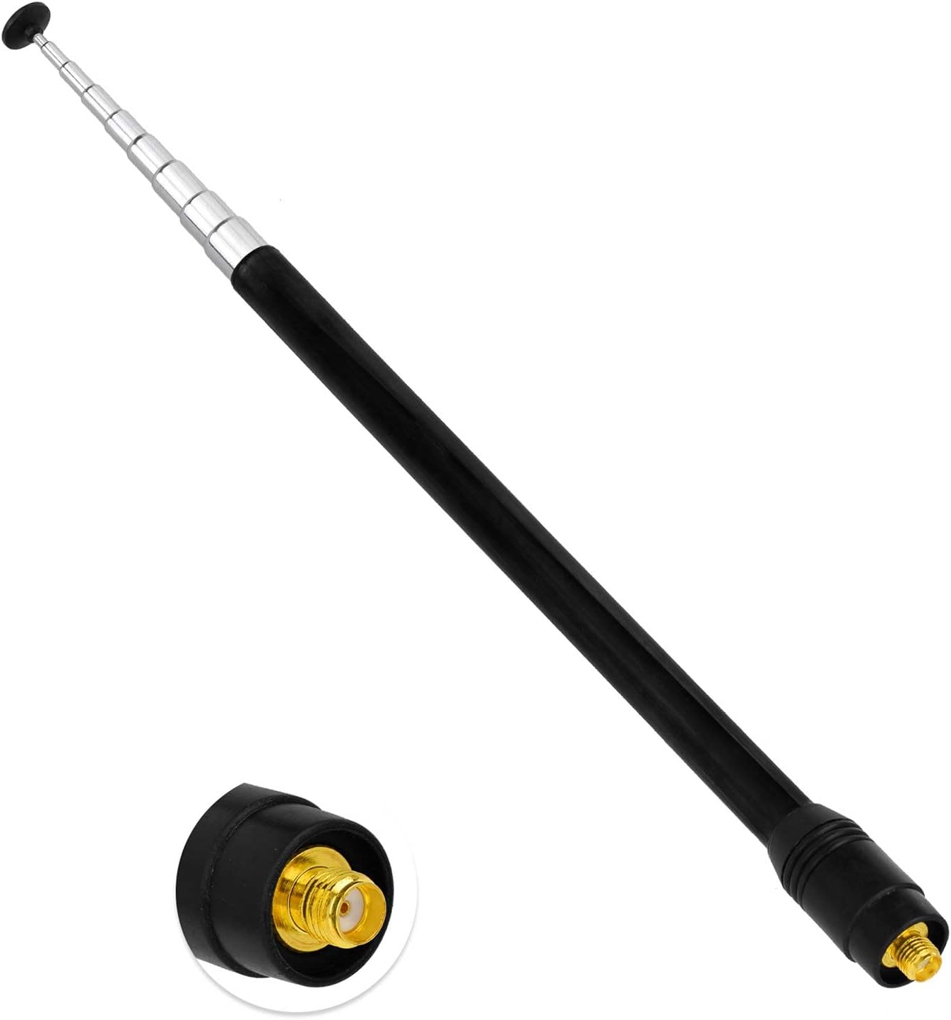 Bingfu VHF/UHF-Teleskopantenne 70–1000 MHz mit SMA-Buchse, 10-teilig