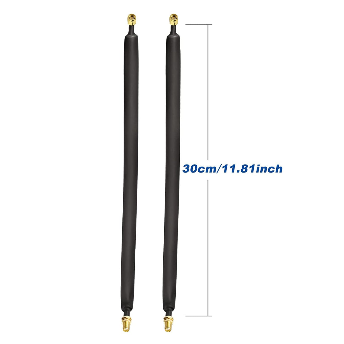 Bingfu SMA Window Cable 30cm SMA Male to Female Flat Cable (Pack of 2)