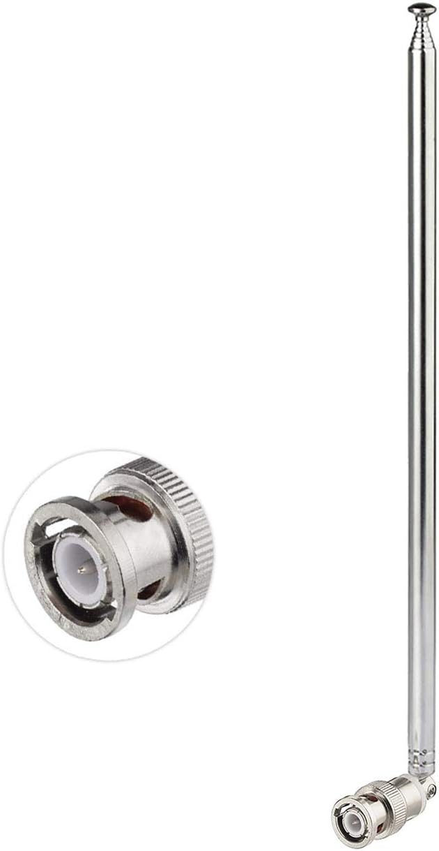 Bingfu Police Radio Scanner Antenna 20-1300MHz 7 Section Telescopic BNC Male 2-Pack Handheld Ham CB Antenna for Uniden Whistler Police Scanner Two Way Radio Frequency Counter