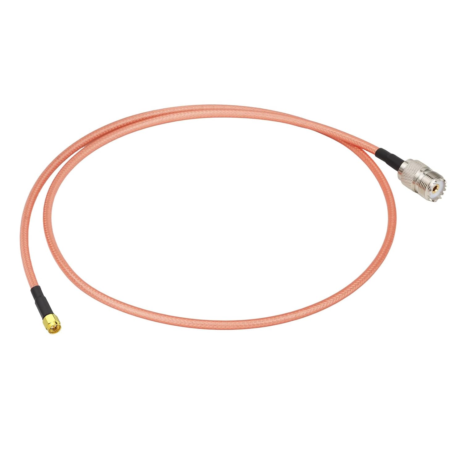 BINGFU 100cm SMA-Stecker auf UHF-Buchse SO239 RG142 Koaxialkabel,