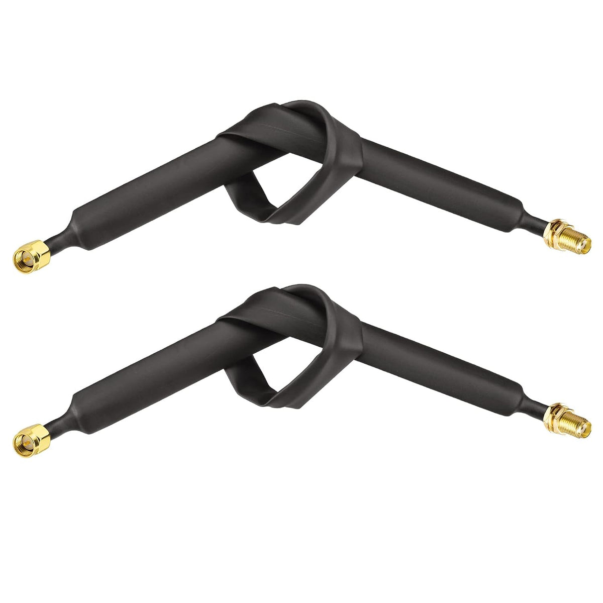 Bingfu SMA Window Cable 30cm SMA Male to Female Flat Cable (Pack of 2)