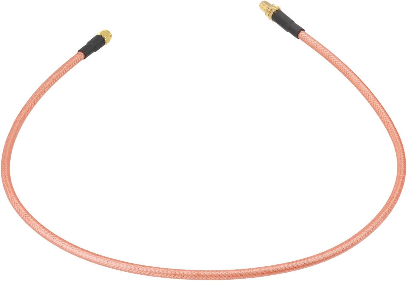 Bingfu 2ft RP-SMA Female Bulkhead to RP-SMA Male RG400 Coaxial Cable 2-Pack for WiFi Router Security IP Camera Wireless Mini PCI Express PCIE Network Card Adapter