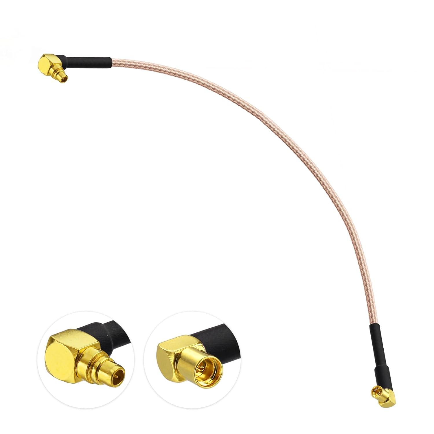 BINGFU MMCX Male to Female RG-178 Coaxial Jumper Cord RF Pigtail Cable for RF Applications Base Station SDR Radios Wireless Network Antenna