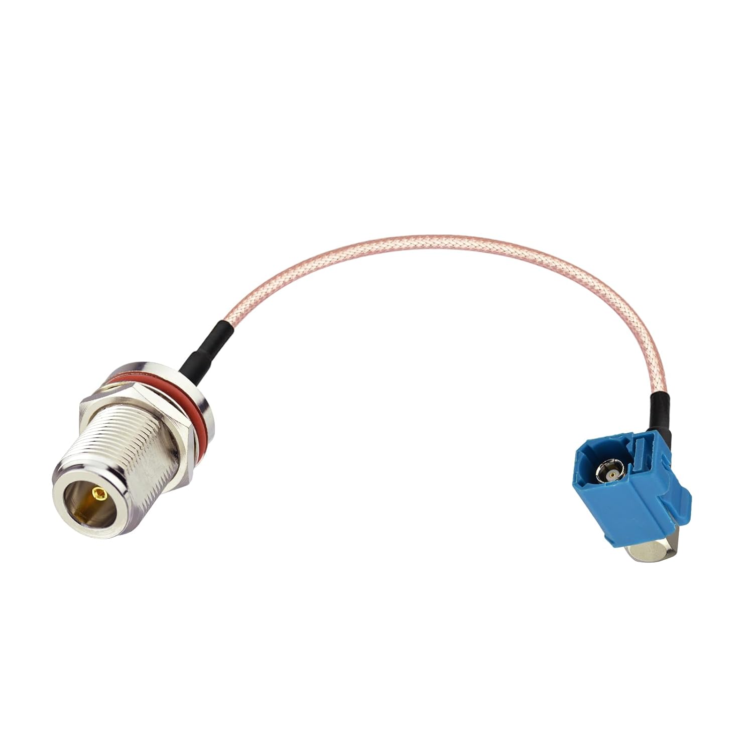 BINGFU Fakra Z Female Right Angle to N Bulkhead Jack 5.9inch RG316 Cable Adapter Converter Jumper Cord for Car Stereo Android Head Unit GPS Navigation 4G LTE Telematics Bluetooth Module