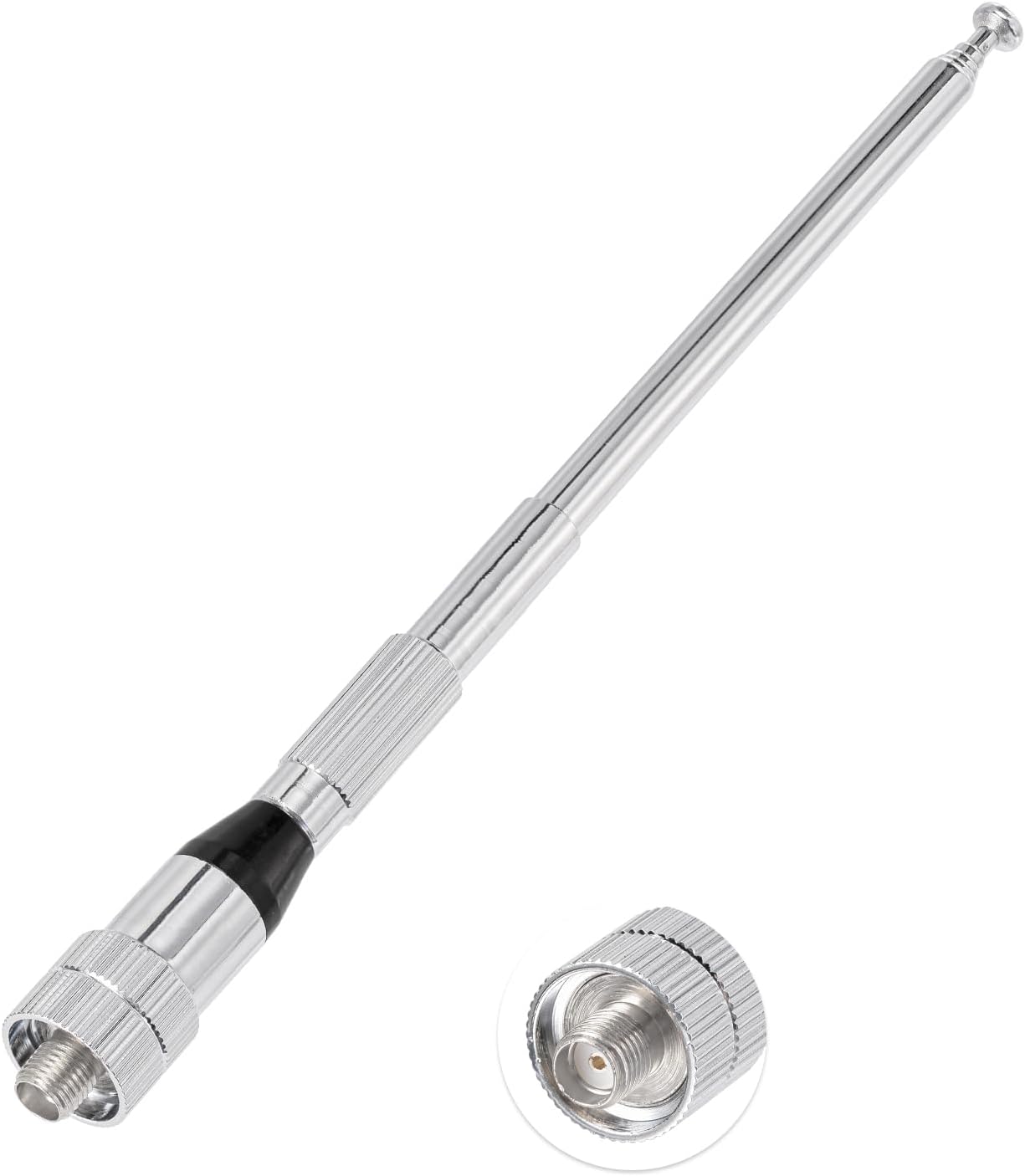 Bingfu Dual Band VHF UHF Ham Radio Antenna Handheld Amateur 136-174 400-470 MHz 5 Section Telescopic High Gain Antennas for Wouxun Baofeng BF-F8HP UV-5R UV-82 BF-888S