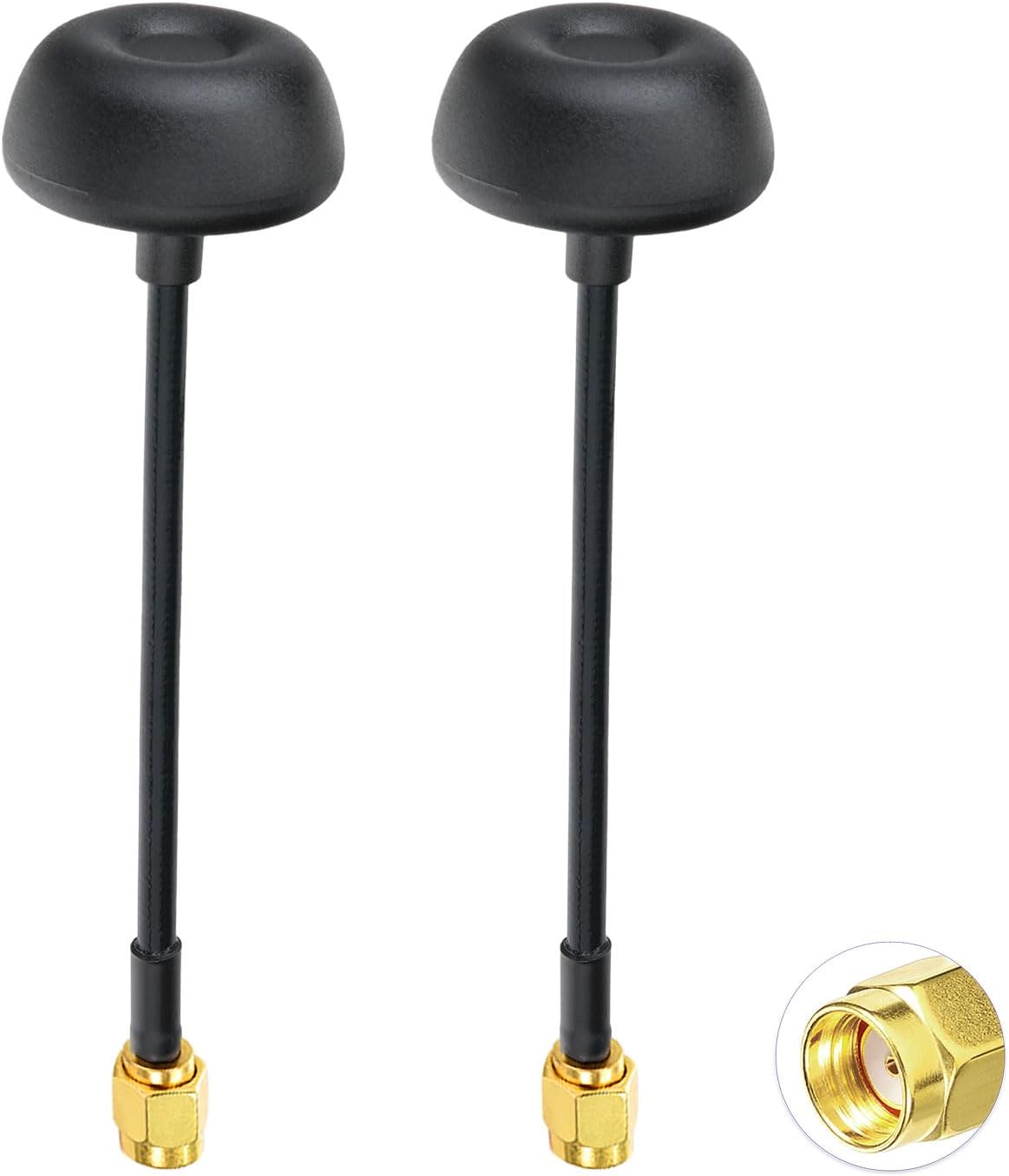 Bingfu ​​5.8GHz FPV Antenna 2-Pack RHCP Pagoda Omnidirectional Long Range with RP-SMA Connector for DJI Mavic/Air/Mini, FPV Racing Drone Quadcopter TX/RX