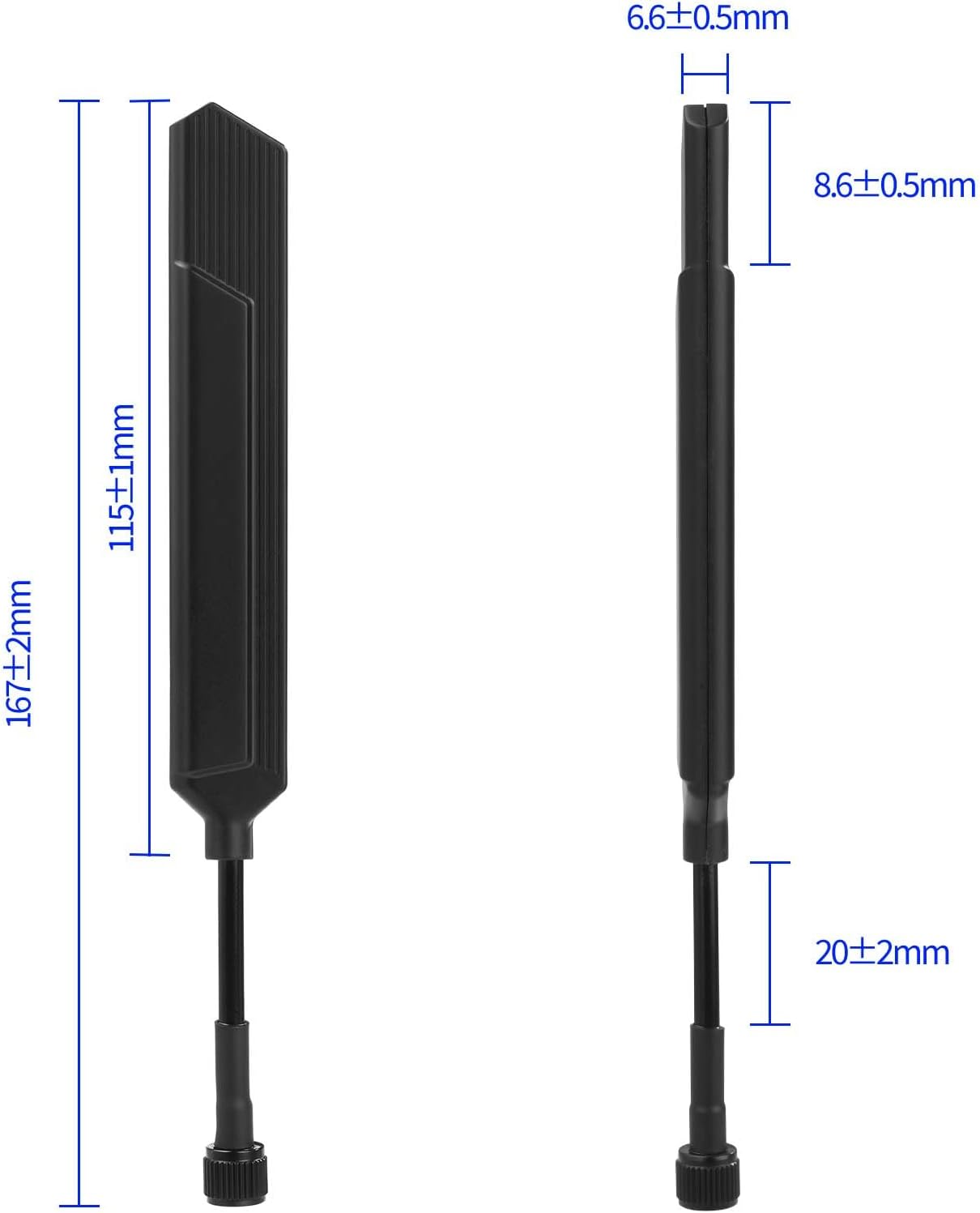 Bingfu Dual Band WiFi Antenna 2.4GHz 5.8GHz (RP-SMA Male) Omni Soft Flexible Antennae 2-Pack for PC Router Network Card Security IP Camera Wireless Video Transmission System