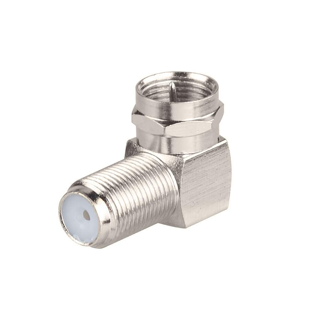 BINGFU F Type Male to Female Right Angle RG6 Coaxial Cable Connector Adapter (5-Pack) for Television TV Antenna CATV Digital Vedio Audio Coax Extension Cable