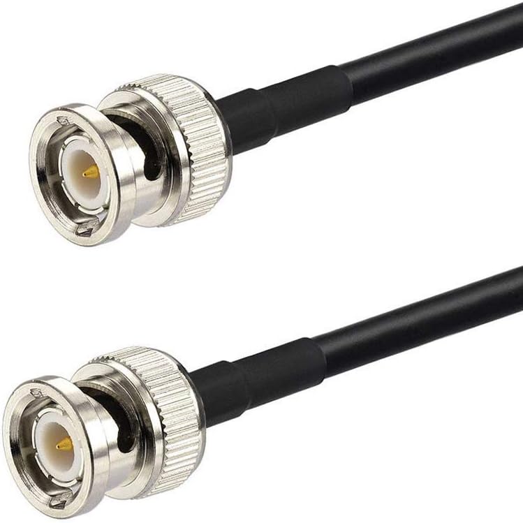 Bingfu BNC Male to BNC Male RG58 Coaxial Jumper Cable 60cm 2 feet for Wireless Microphone System Receiver CB Radio Amateur Mobile Ham Radio Police Scanner Oscilloscope Signal Function Generator