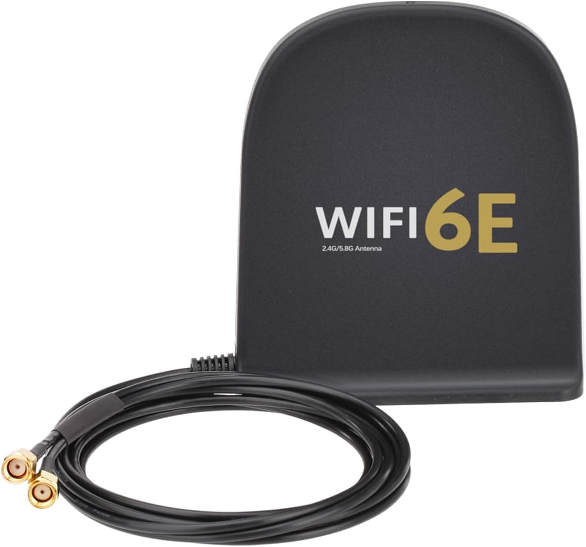 Bingfu WiFi 6E Antenna Tri-Band 2.4GHz 5GHz 6GHz MIMO RP-SMA Male Magnetic Base 8dBi Antenna with 6.5ft Cable for WiFi Router Wireless Network Card PC Motherboard PCI PCIe Card Security IP Camera