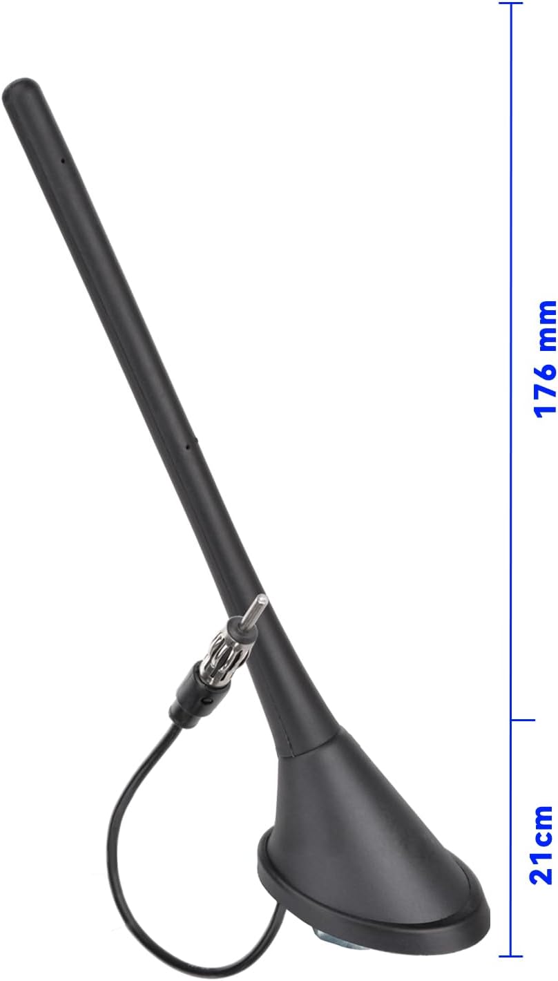 Bingfu Autoantenne 17,6cm FM Dachantenne, klappbar mit DIN-Stecker