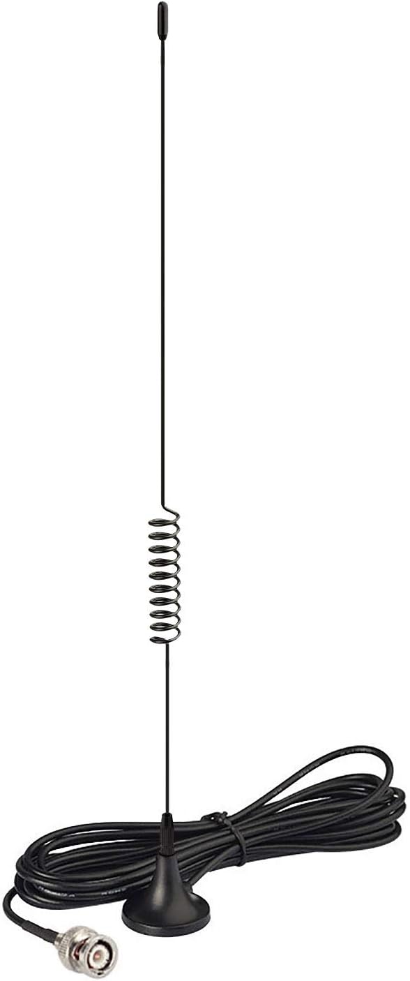 Bingfu VHF UHF Ham Amateur Mobile Radio Antenna Magnetic Base BNC Male Antenna Compatible with Uniden Bearcat Whistler Radio Shack Police Scanner