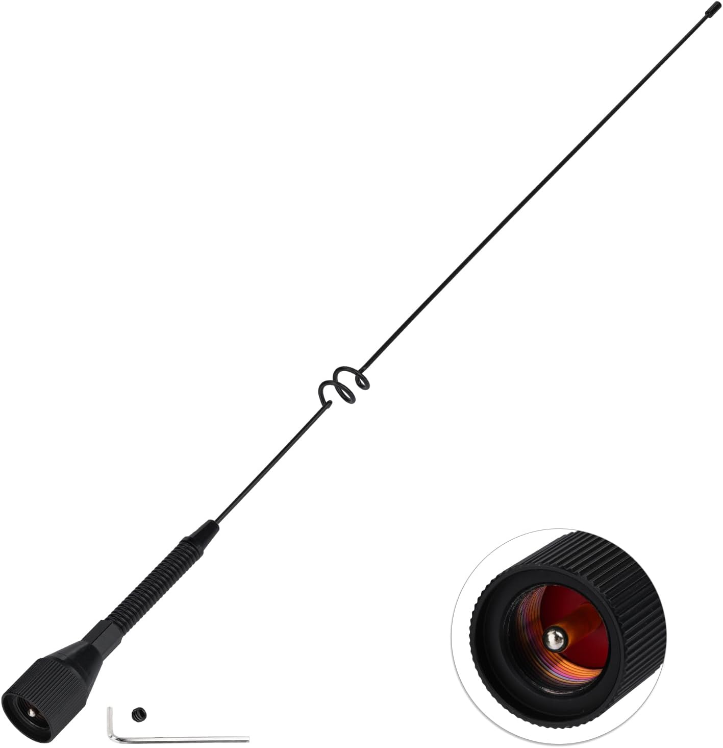 Bingfu Dual Band Mobile Ham Radio 20.8 Inch Antenna Lip Mount 16.5ft Cable
