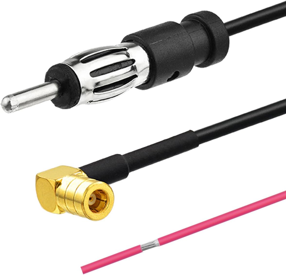 Bingfu FM/AM/DAB Digital Radio Shark Fin Antenna with 9-16V Wide Voltage IP65 Waterproof High Gain (17-23dB FM/21dB DAB) for Car/Truck/RV - Aerodynamic Black Design