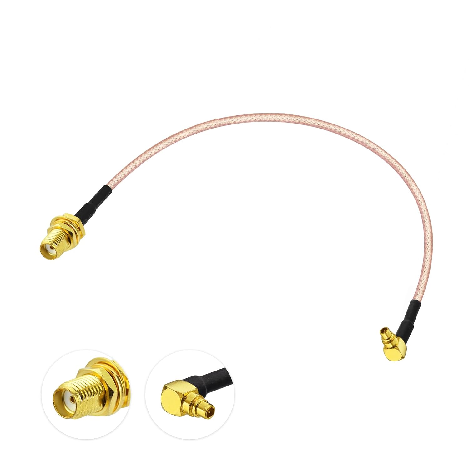 BINGFU MMCX Male to SMA Female RG316 Coaxial Jumper Cord Cable Adapter Converter 7.87inch for PFV RC Parts