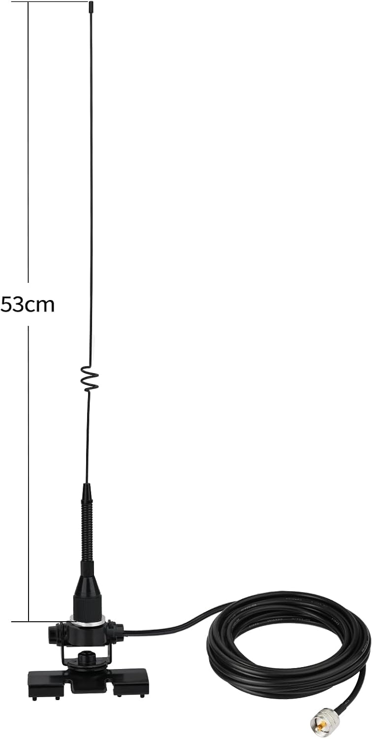Bingfu Dual Band Mobile Ham Radio 20.8 Inch Antenna Lip Mount 16.5ft Cable