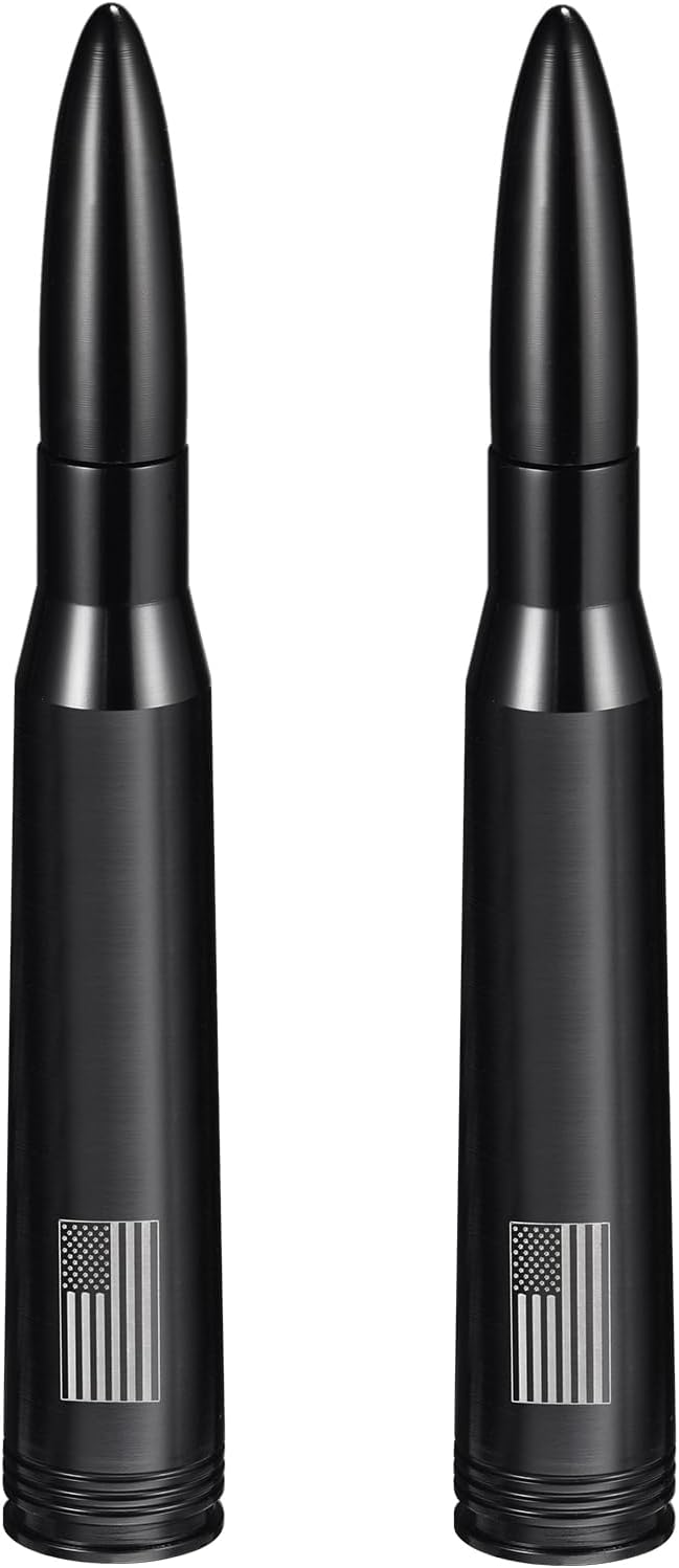 Bingfu American Flag Motorcycle Antenna 2-Pack for 1989-2026 Touring Road Glide CVO Road Glide Street Glide Ultra Limited Trike Tri Glide Ultra Motorcycles Radio Antenna Replacement