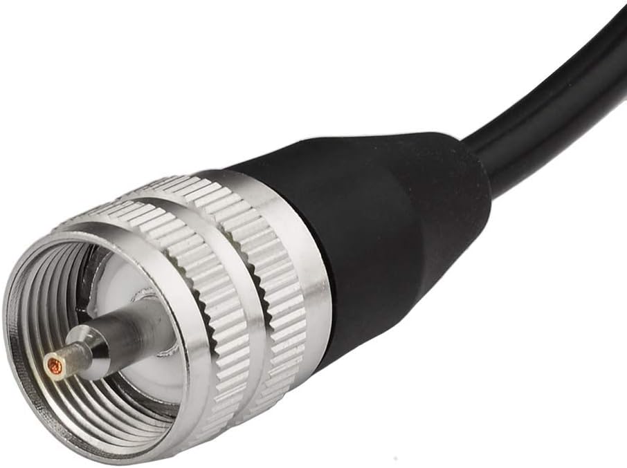 Bingfu Vehicle Mobile Radio Antenna NMO Mount Fix Bracket Lip Mount with 5m 16.5 feet RG58 Cable UHF PL259 Male Connector for Car Truck Amateur Ham Radio Antenna