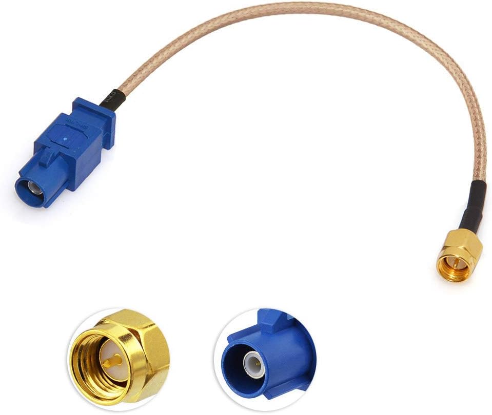 Bingfu Auto GPS Antennenadapter Kabel SMA Stecker auf Fakra C Stecker Koaxialkabel 15cm für Fahrzeug LKW SUV Auto Stereo Head Unit GPS Navigationsempfängersystem GPS Tracker Modem