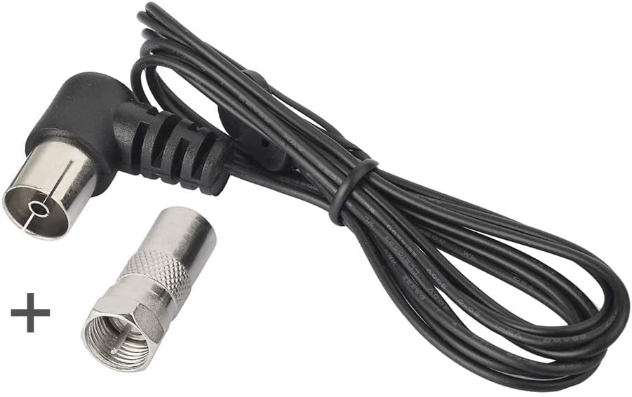 BINGFU FM UKW Radio Antenne Wurfantenne 75 Ohm Koax-Kupplung Dipolantenne Zimmerantenne und Koax-Stecker auf F Stecker Adapter für Hifi AM/FM Radio Yamaha Oenon Bose Sherwood Marantz