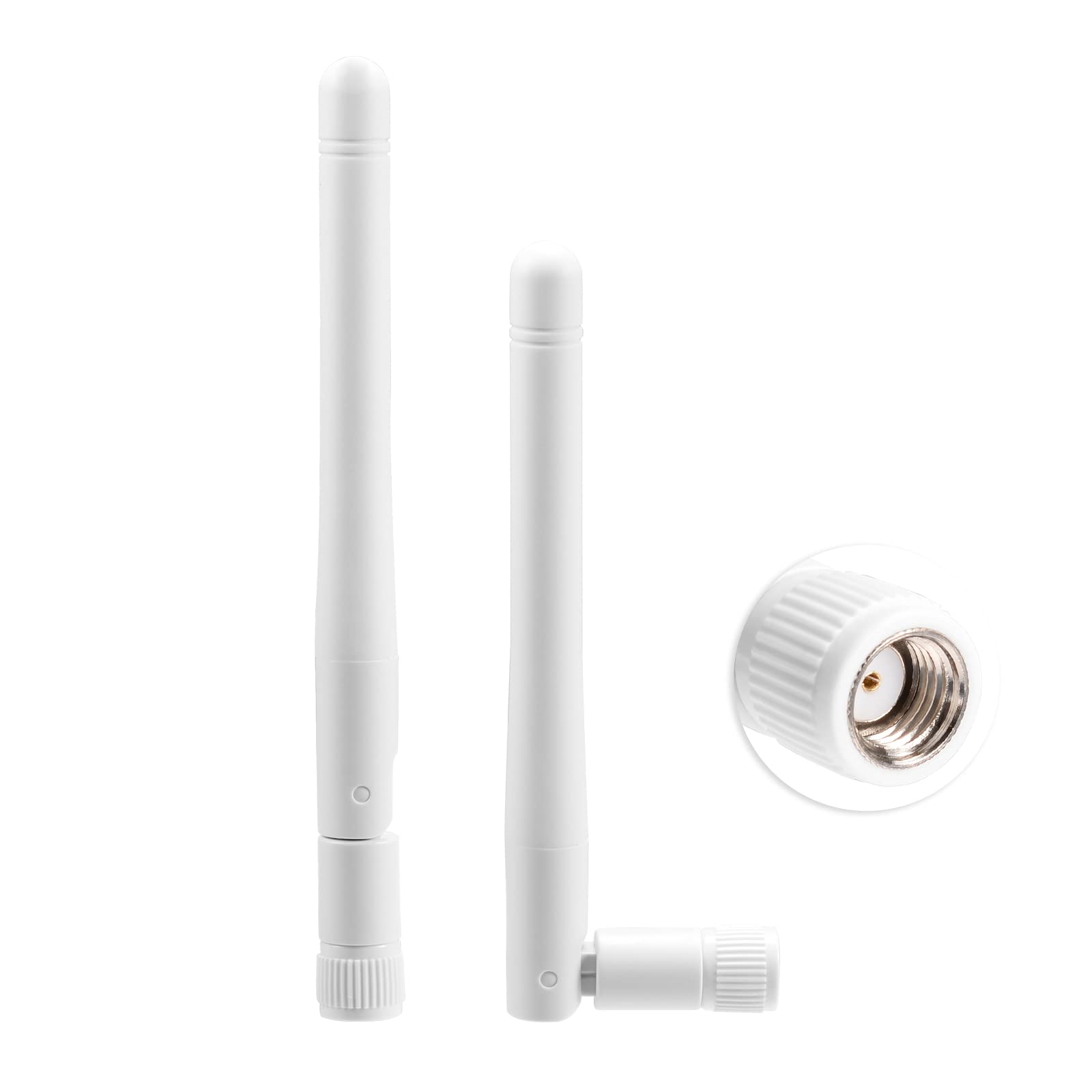 Bingfu External WiFi Antenna RP-SMA 2.4GHz 5GHz 5.8GHz 3dBi Dual Band Wireless Antennas Replacement (2-Pack) for WiFi Router Security IP Camera Access Point USB WiFi Adapter