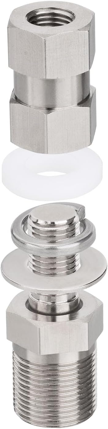 Bingfu CB Antenna Adpter SO239 to 3/8 x 24 Stud Mount Heavy Duty Bracket for 3/8 x 24 Threads Ham Radio Antennae for Most Vehicle with 1/2 inch Holes Mounting Surface