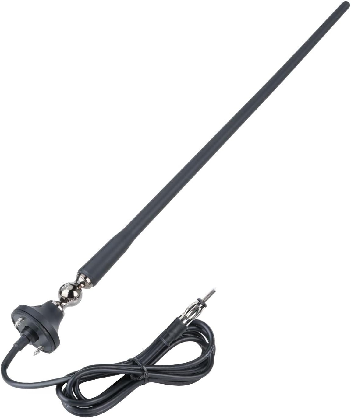 Bingfu Marine Boat Car Radio Antenna 16 Inch Flexible Mast Rubber Duck FM AM Stereo Waterproof for Car RV Motorhome ATV UTV Tractor Motorcycle Yacht Sailboat​