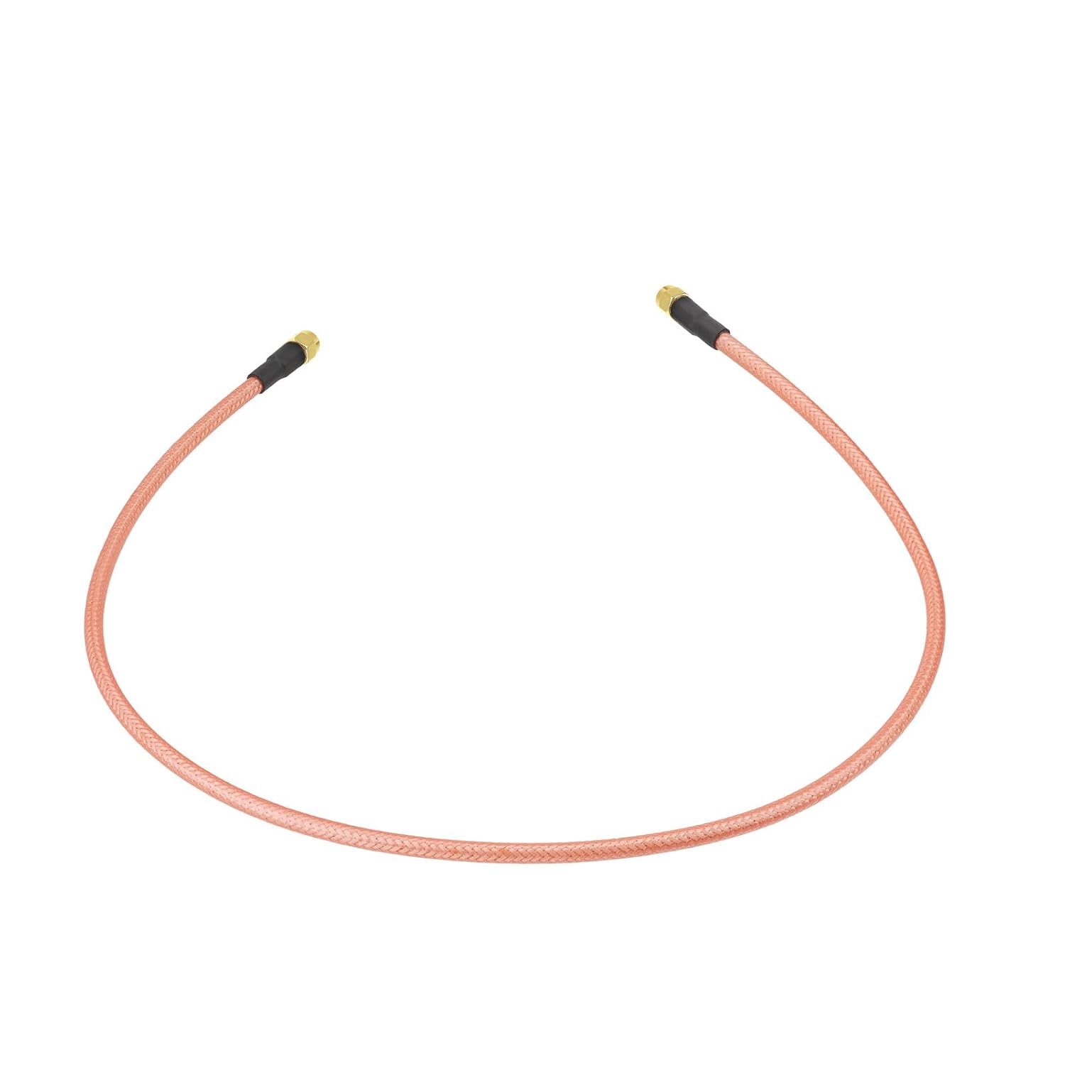 BINGFU SMA Male to SMA Male RG400 Coax Cable 2 ft Low Loss Antenna Extension Double Shielded 50 Ohm Cord 2-Pack Compatible with WiFi Router Ham Radio Telecom System GPS SDR RF Testing