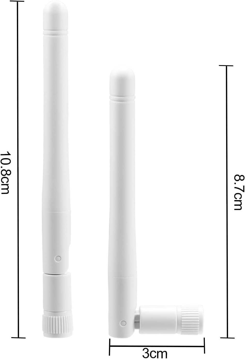 Bingfu External WiFi Antenna RP-SMA 2.4GHz 5GHz 5.8GHz 3dBi Dual Band Wireless Antennas Replacement (2-Pack) for WiFi Router Security IP Camera Access Point USB WiFi Adapter
