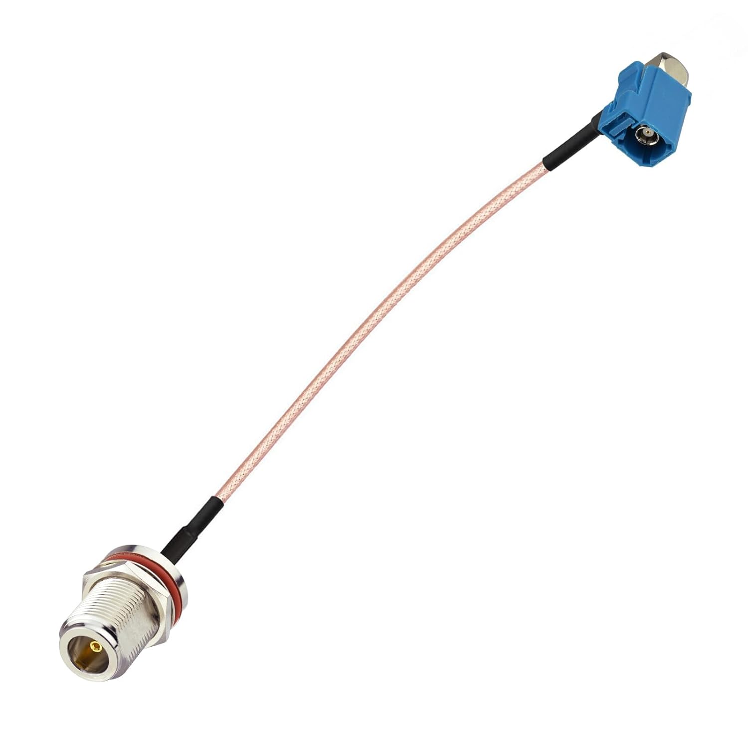 BINGFU Fakra Z Female Right Angle to N Bulkhead Jack 5.9inch RG316 Cable Adapter Converter Jumper Cord for Car Stereo Android Head Unit GPS Navigation 4G LTE Telematics Bluetooth Module