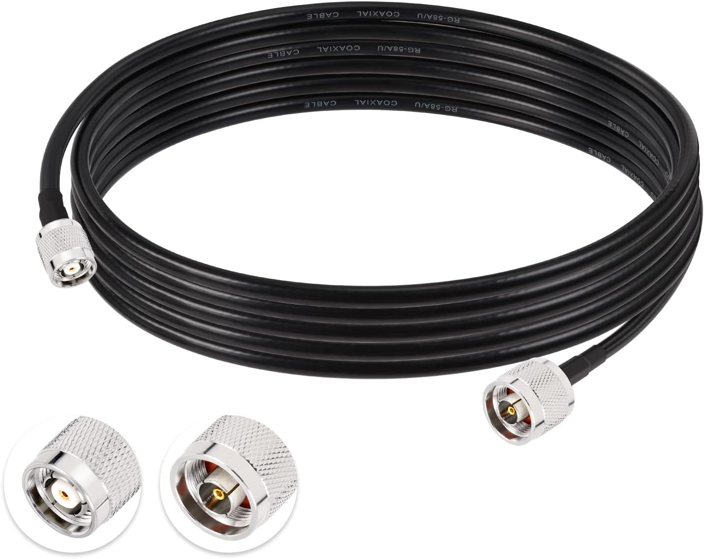 Bingfu RTK Survey GPS Base Antenna Radio Extension Cable RP-N Male to RP-TNC Male RG58 Coax Jumper Cable 3m 10 feet for GNSS RTK Survey Receiver Trimble 51980 GPS SPS855 SPS 855 851 852 SNB 900 850