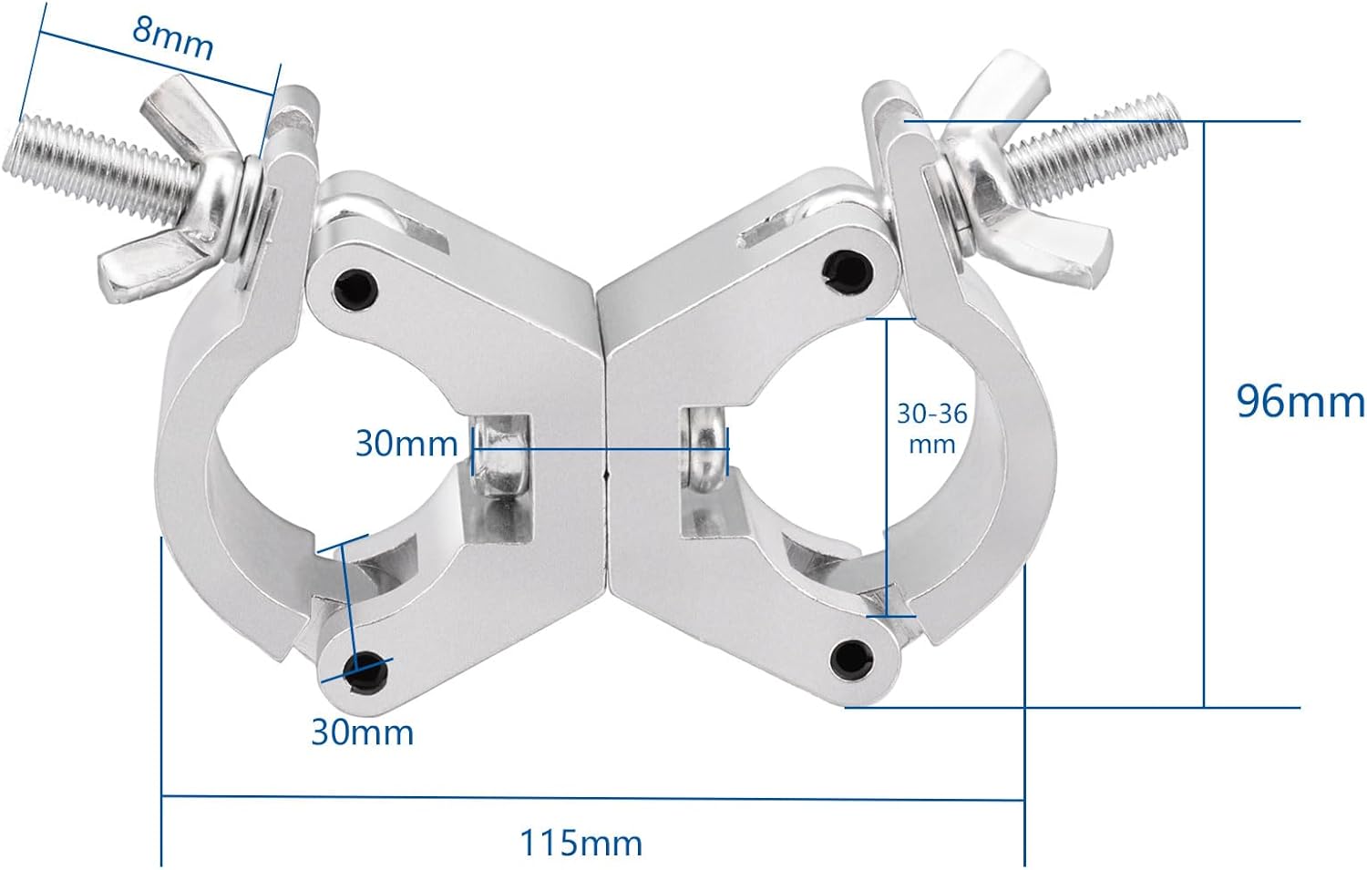 Bingfu Antenna Mount Fixed Bracket Kit - Mount Clamp Holder 220 lbs Load Capacity for Pipe Tube Satellite Dish TV Ham Radio Antennas 4G WiFi Antennae Patio Umbrella Holder Flag Pole