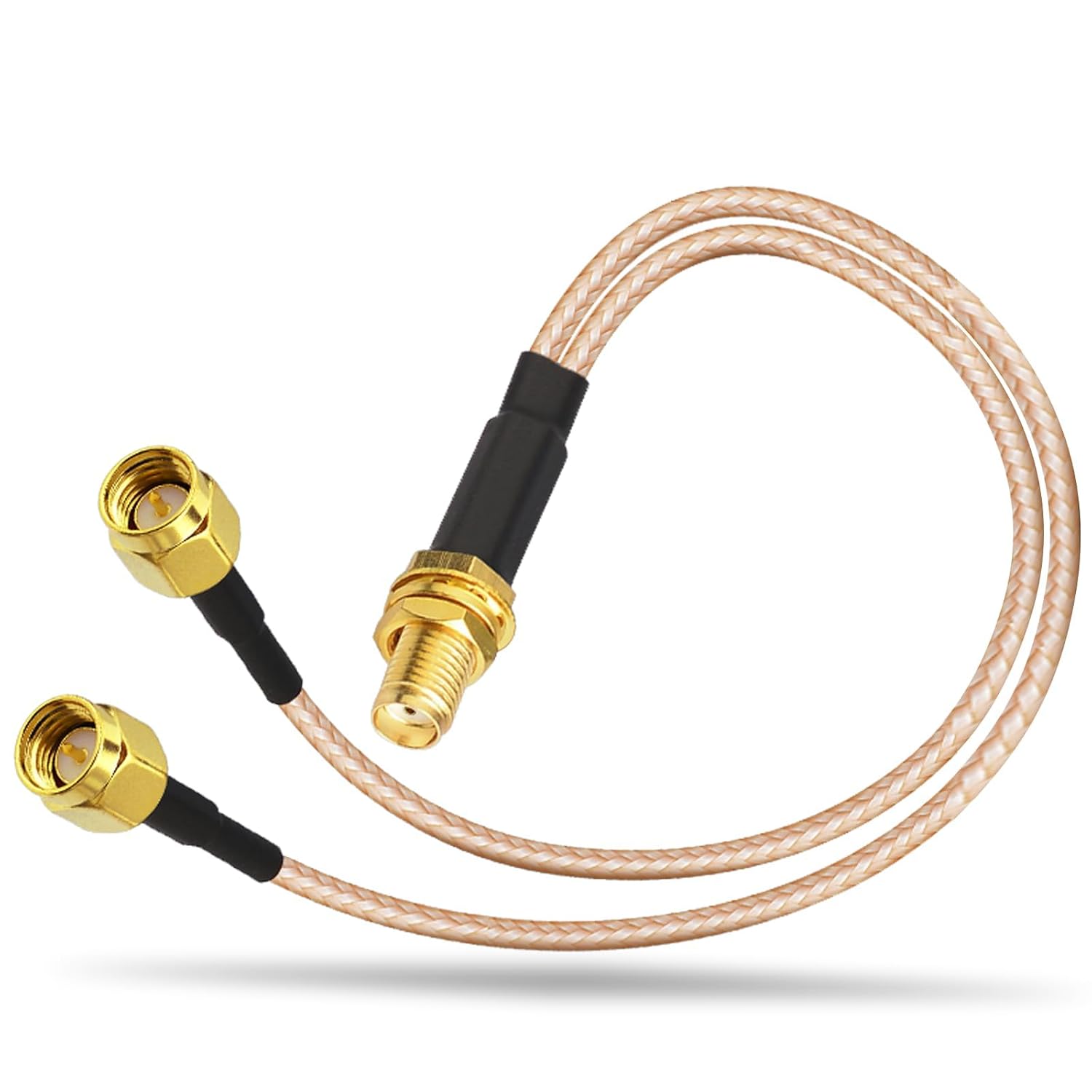 Bingfu SMA Splitterkabel 15 cm SMA-Buchse auf 2X SMA-Stecker Kabel