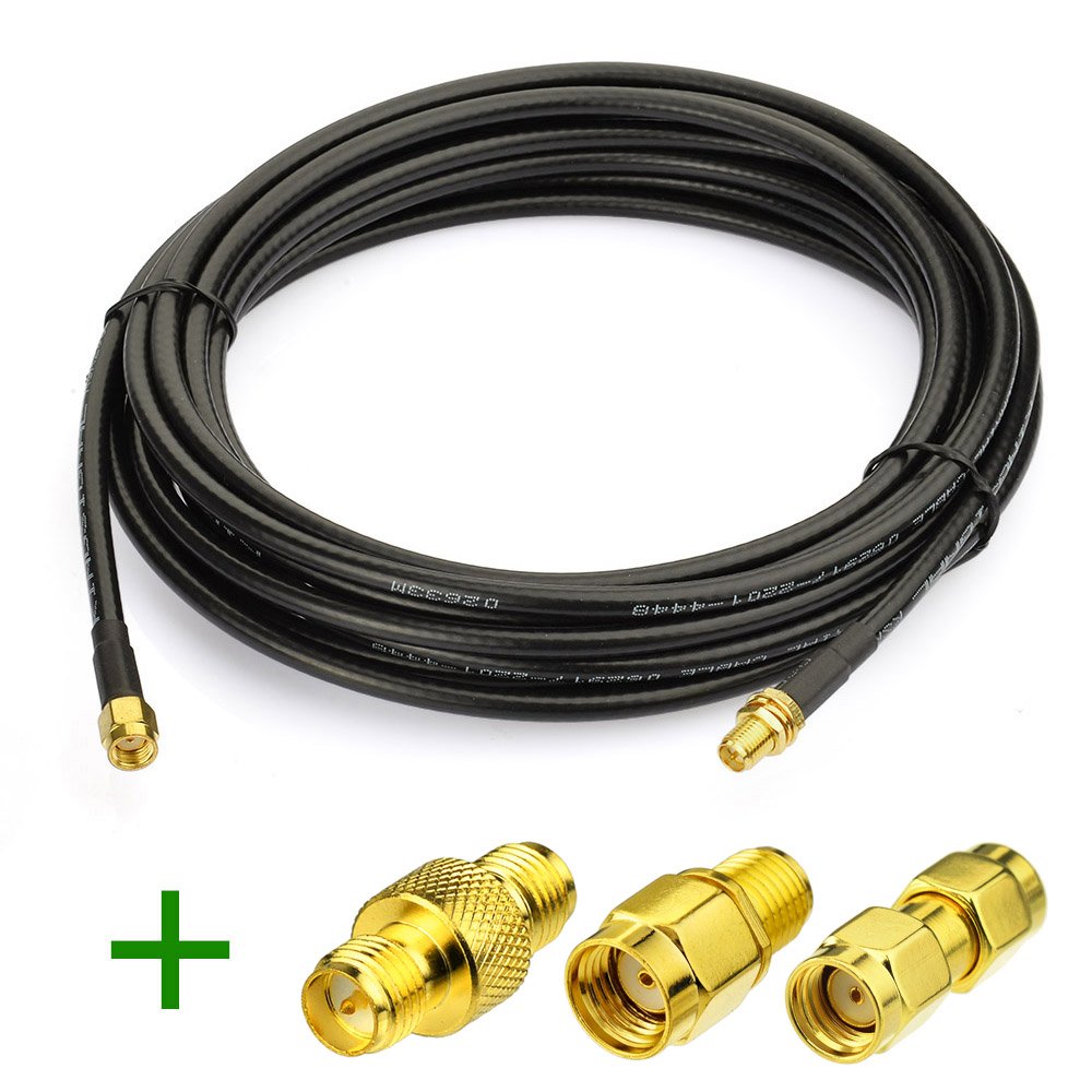 3M SMA Antenne Kabel SMA Stecker auf SMA Buchse WLAN Antenne Verlängerungskabel Kompatibel mit 4G LTE WLAN FPV Homematic CCU2 CC1101 Huawei Router MEHRWEG
