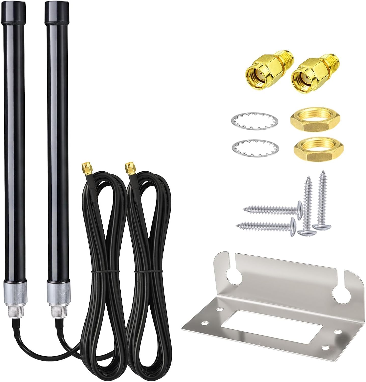 Bingfu 4G LTE Antenne Outdoor MIMO Antennen-Kit, SMA/RP-SMA, 3m Kabel