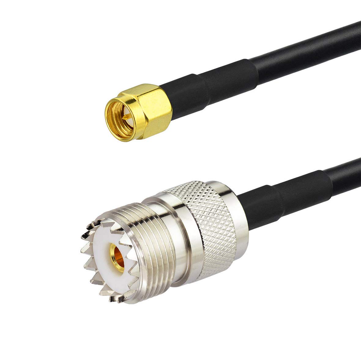 BINGFU SMA Male to UHF SO239 Female & PL259 Male RG58 Coaxial Jumper Cable 12 inch 30cm (2-Pack) for Portable VNA Vector Network Analyzer Antenna Analyzer Spectrum Analyzer SWR Meter Tester